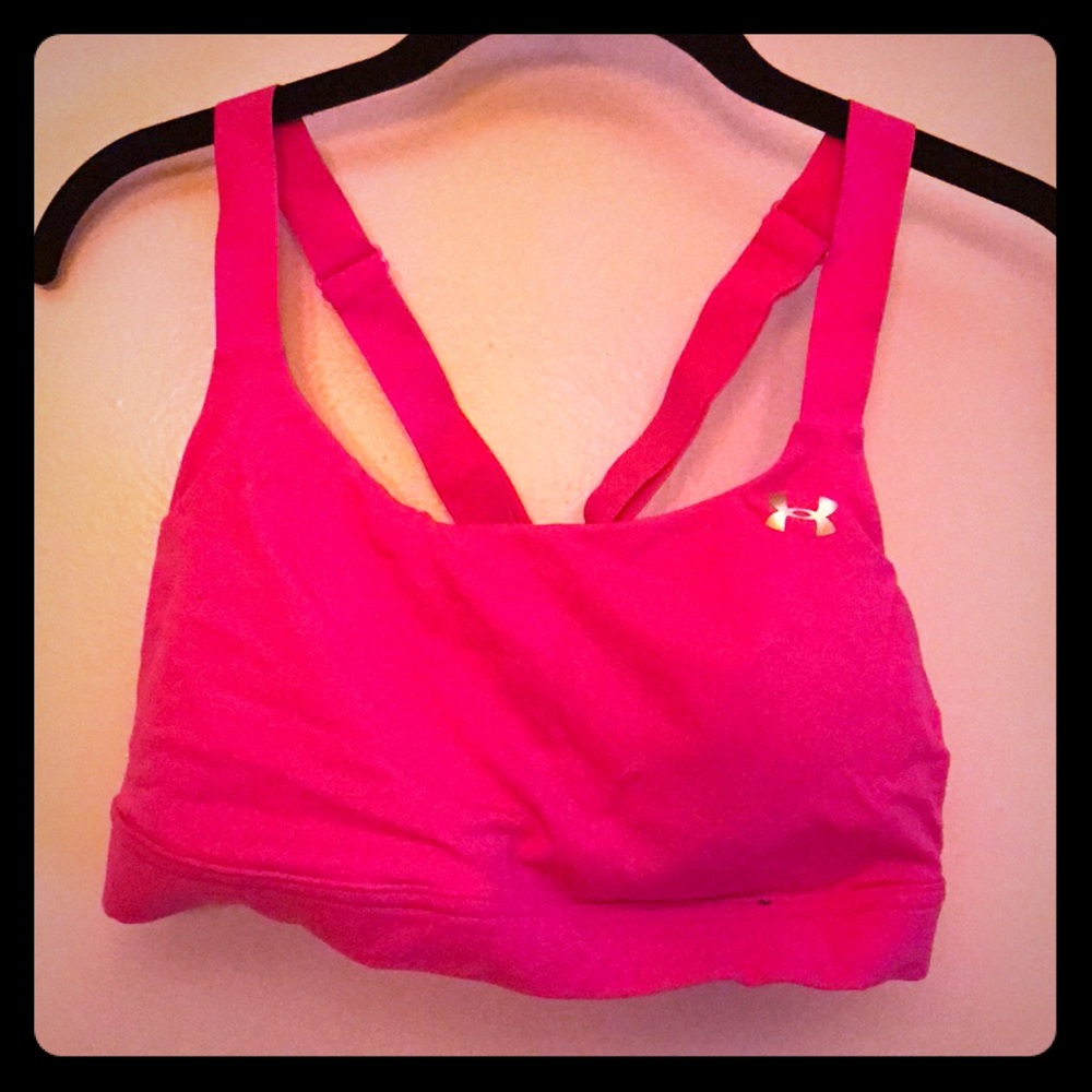 Pink sports bra